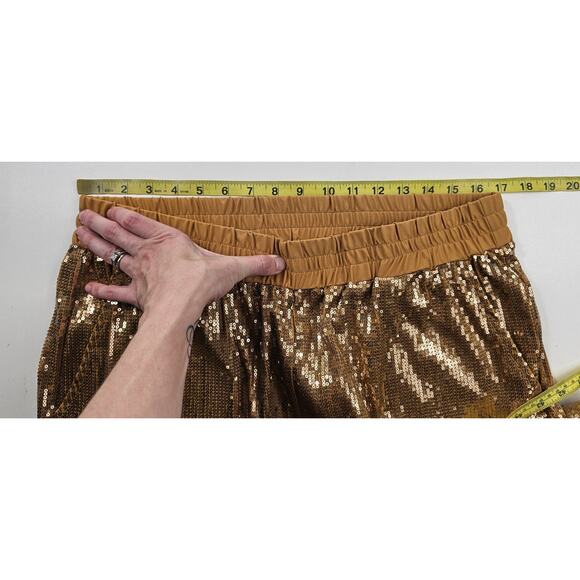 Shavonne Dorsey Gold Wide Leg Pants - Picture 9 of 10